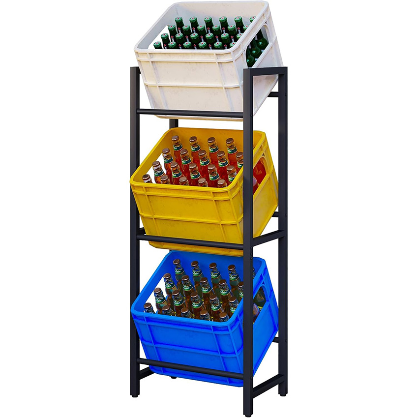 Drink crate rack